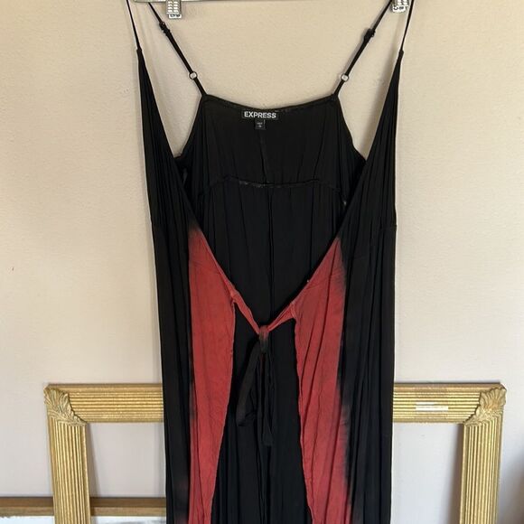 Women's Express Red 7 Black Wrap Dress Size S - Picture 2 of 3